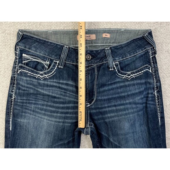 Ariat REAL Jeans Bootcut Women's 32L Mid Rise Stretch Western Embroidered Denim - Picture 9 of 12